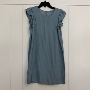 Threads 4 Thought Chambray Ruffle Sleeve Dress